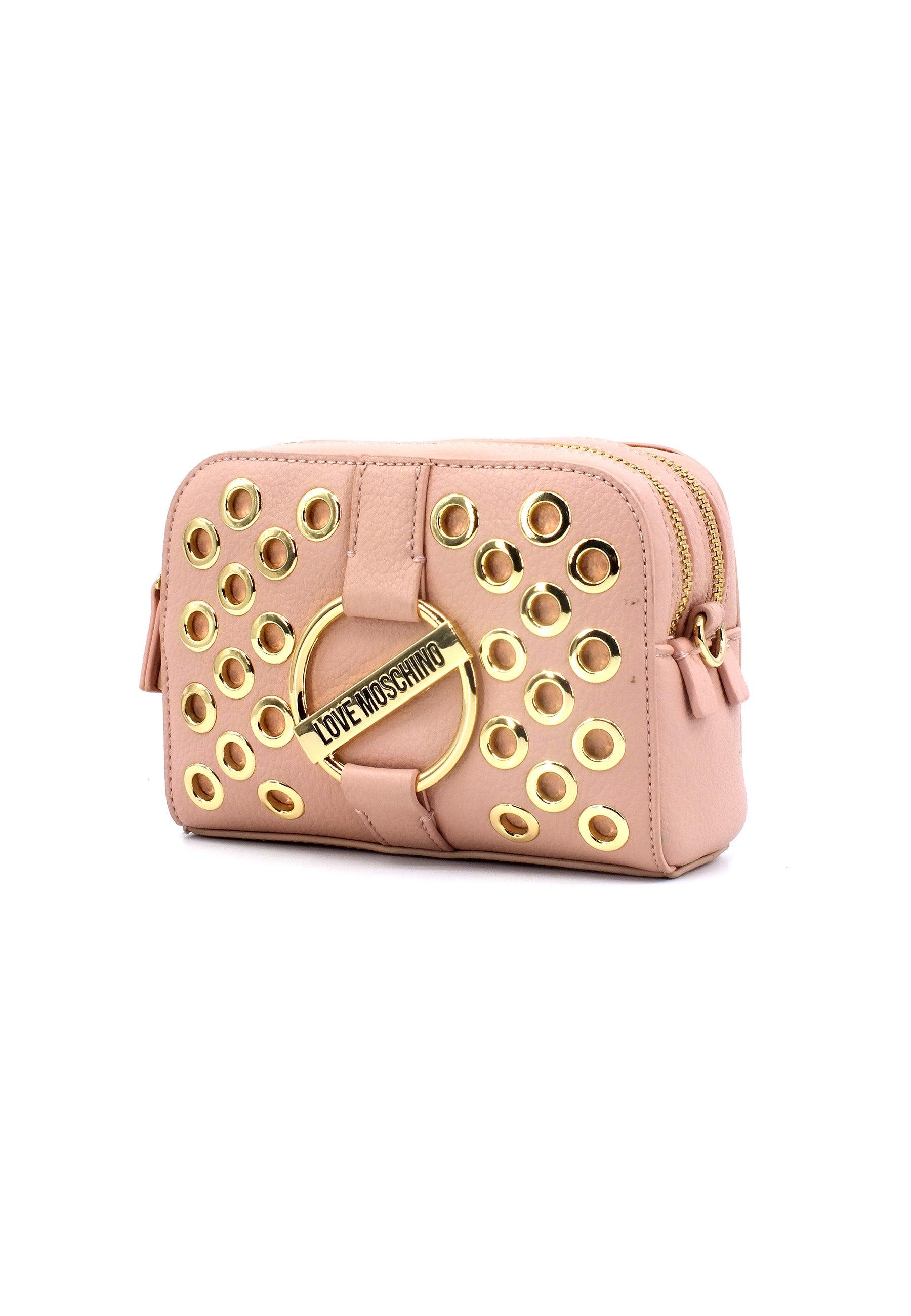 LOVE MOSCHINO Tracolla Crossbody Borchie Eyelets Cipria JC4344PP0FKD0601 - Sandrini Calzature e Abbigliamento