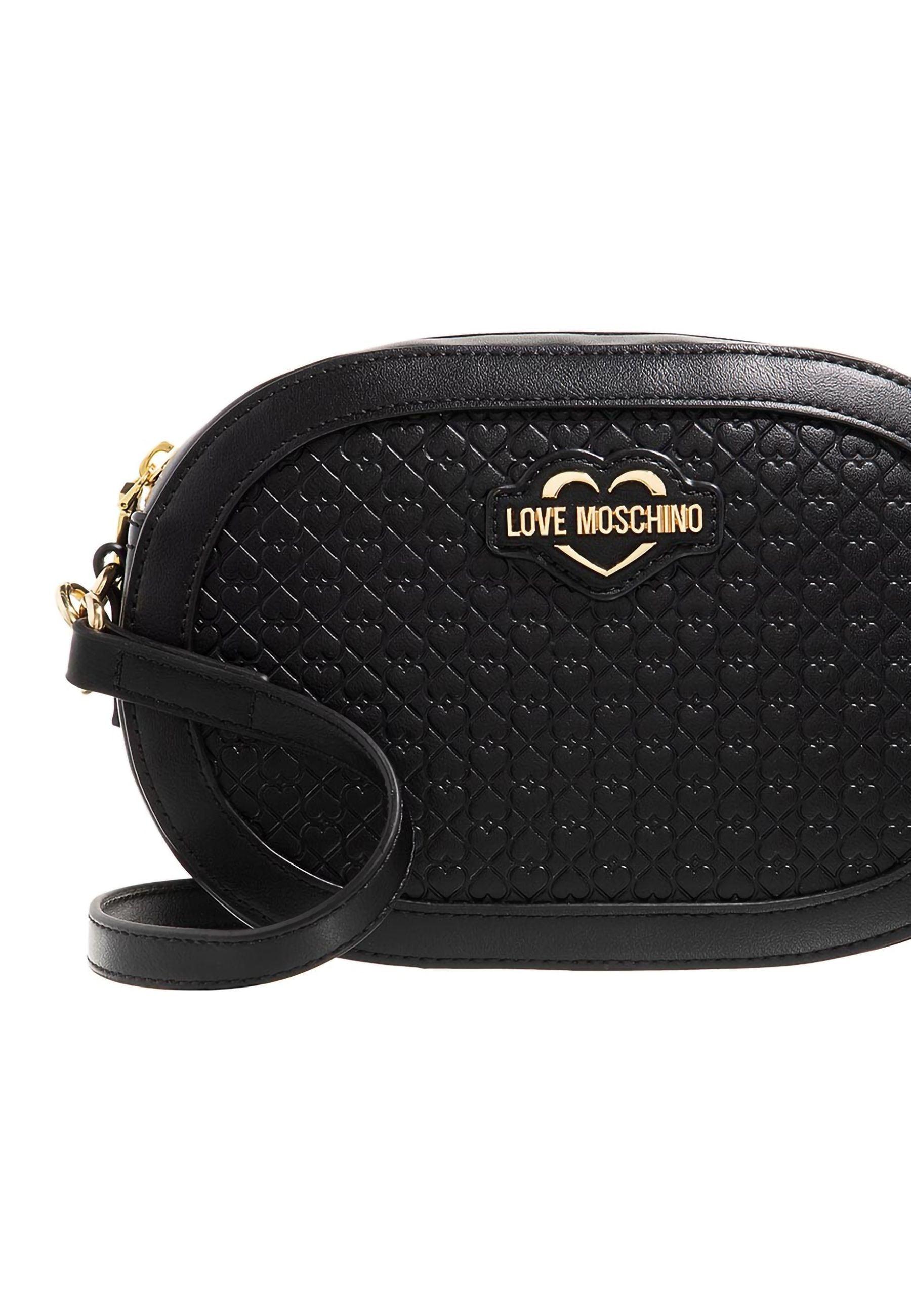 LOVE MOSCHINO Tracolla Crossbody Cuori Nero JC4357PP0FKF0000 - Sandrini Calzature e Abbigliamento