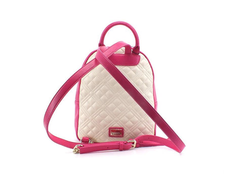 LOVE MOSCHINO Zaino Backpack Big Pu Cuore Fuxia Nero Avorio JC4028PP1ELD160A - Sandrini Calzature e Abbigliamento