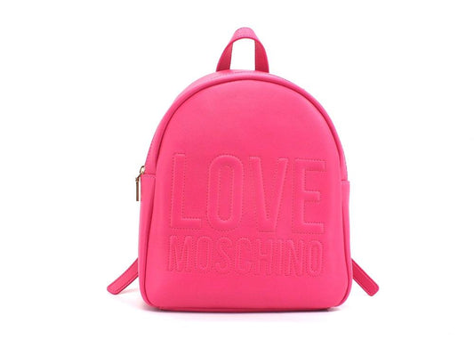 LOVE MOSCHINO Zaino Backpack Big Pu Zip Logo Embossed Avorio JC4058PP1ELL0604 - Sandrini Calzature e Abbigliamento