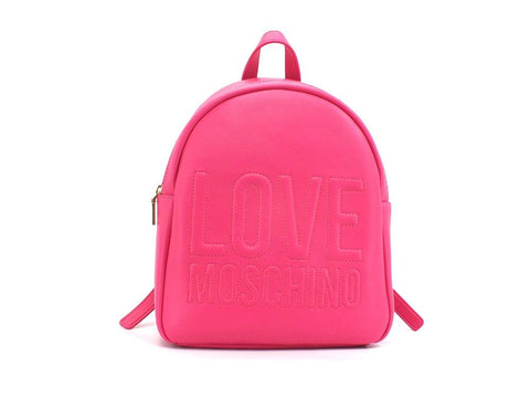 LOVE MOSCHINO Zaino Backpack Big Pu Zip Logo Embossed Avorio JC4058PP1ELL0604 - Sandrini Calzature e Abbigliamento