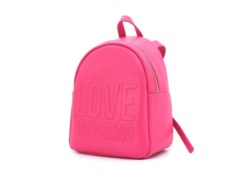 LOVE MOSCHINO Zaino Backpack Big Pu Zip Logo Embossed Avorio JC4058PP1ELL0604 - Sandrini Calzature e Abbigliamento