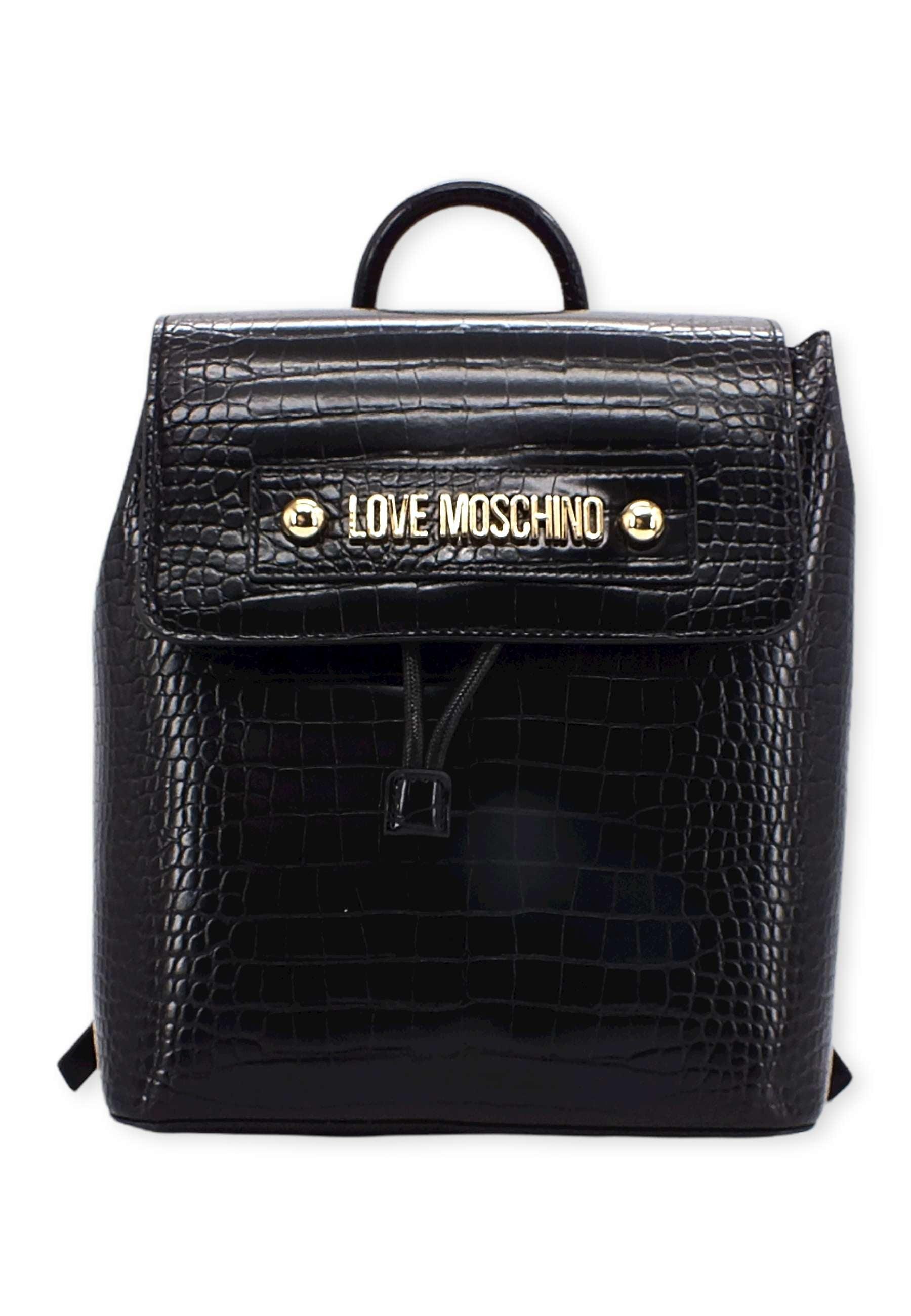 LOVE MOSCHINO Zaino Backpack Croco Donna Nero JC4428PP0FKS0000 - Sandrini Calzature e Abbigliamento