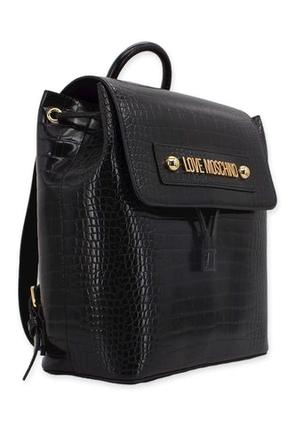 LOVE MOSCHINO Zaino Backpack Croco Donna Nero JC4428PP0FKS0000 - Sandrini Calzature e Abbigliamento