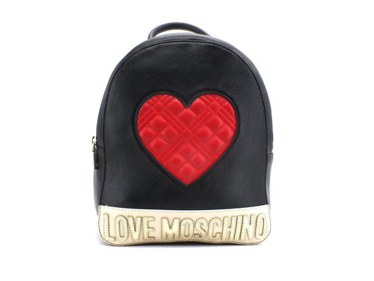 LOVE MOSCHINO Zaino Backpack Cuore Nero Rosso Avorio JC4028PP1ELD100A - Sandrini Calzature e Abbigliamento