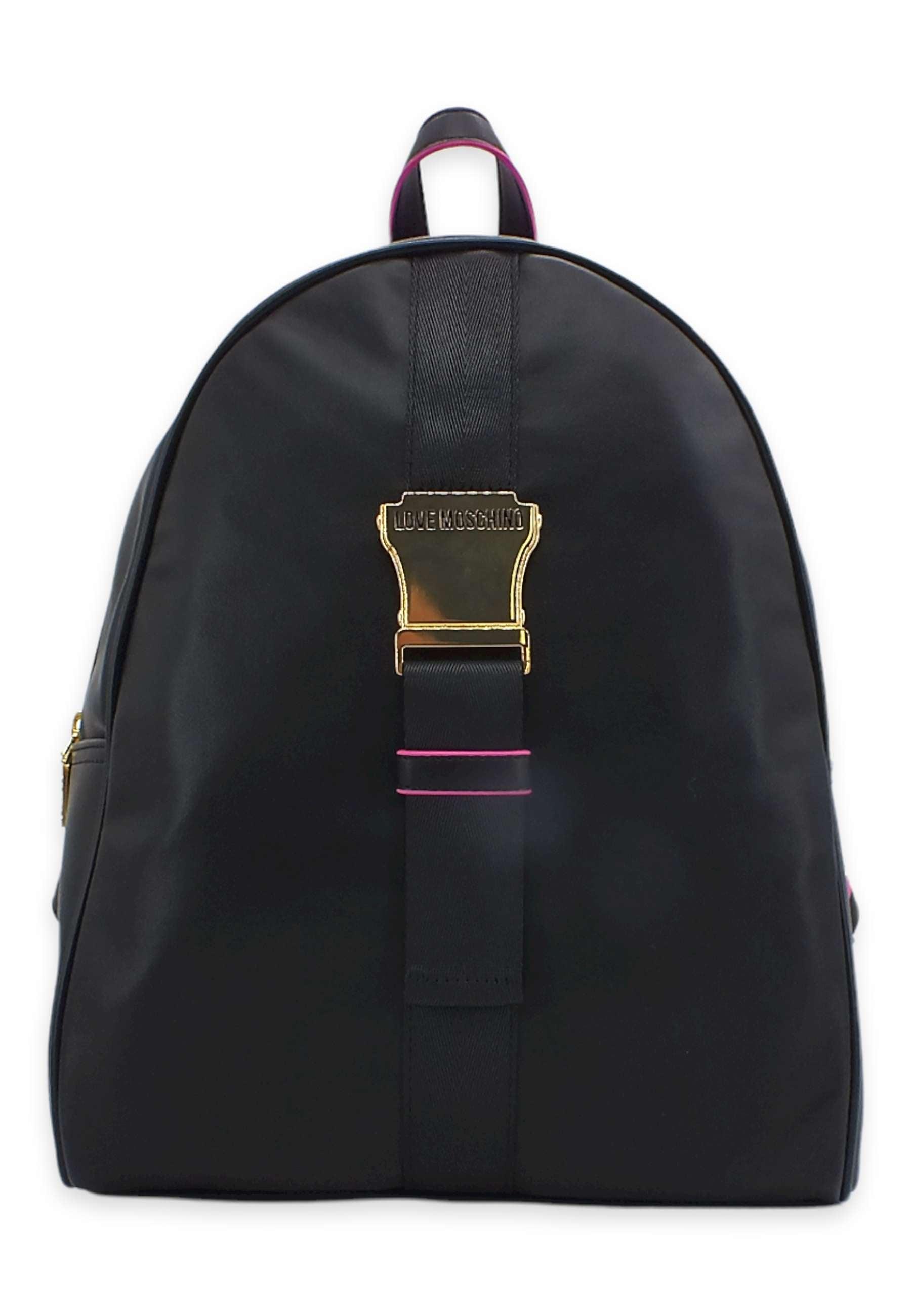 LOVE MOSCHINO Zaino Backpack Donna Nero Fuchsia JC4372PP0FKH100B - Sandrini Calzature e Abbigliamento