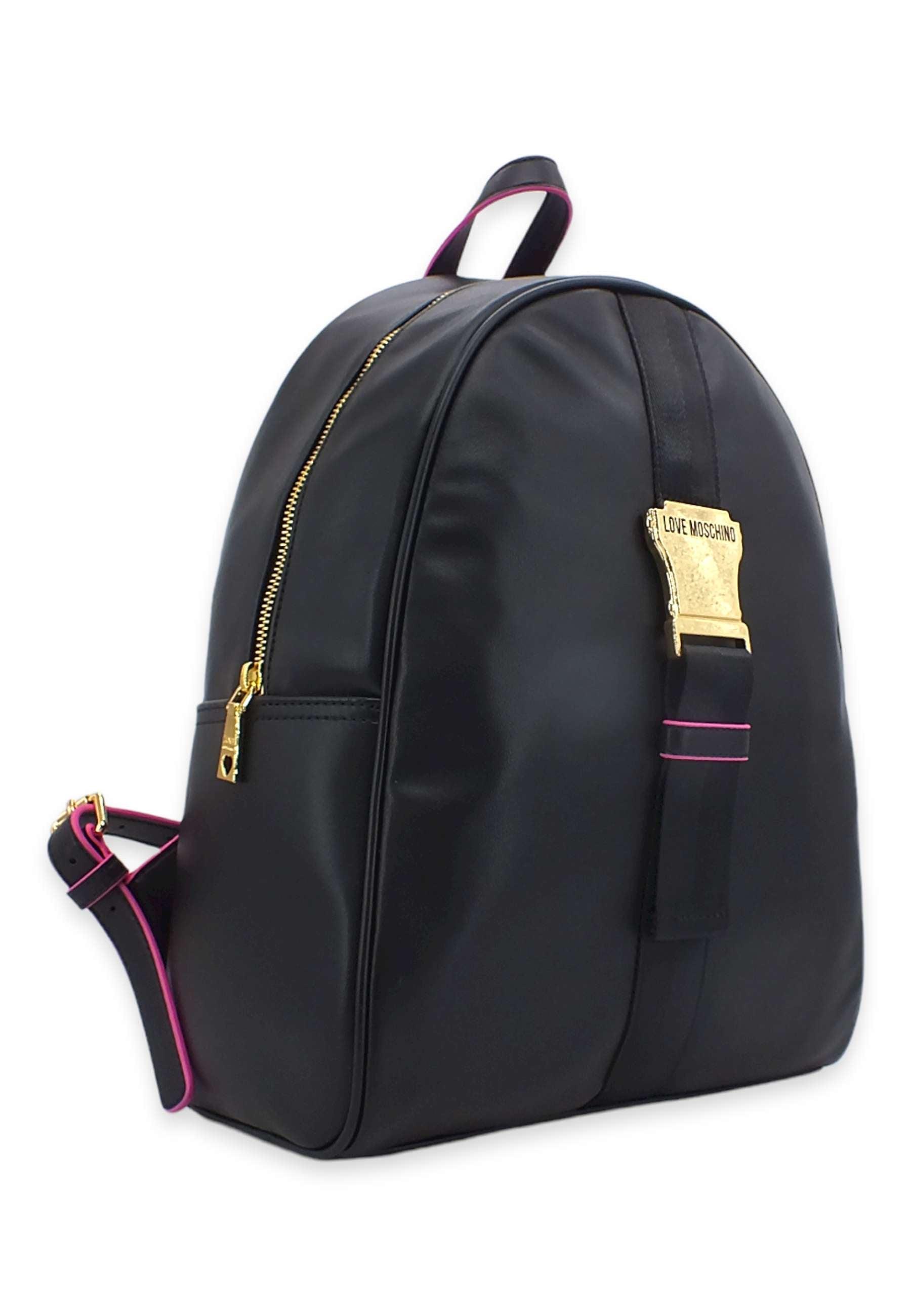 LOVE MOSCHINO Zaino Backpack Donna Nero Fuchsia JC4372PP0FKH100B - Sandrini Calzature e Abbigliamento