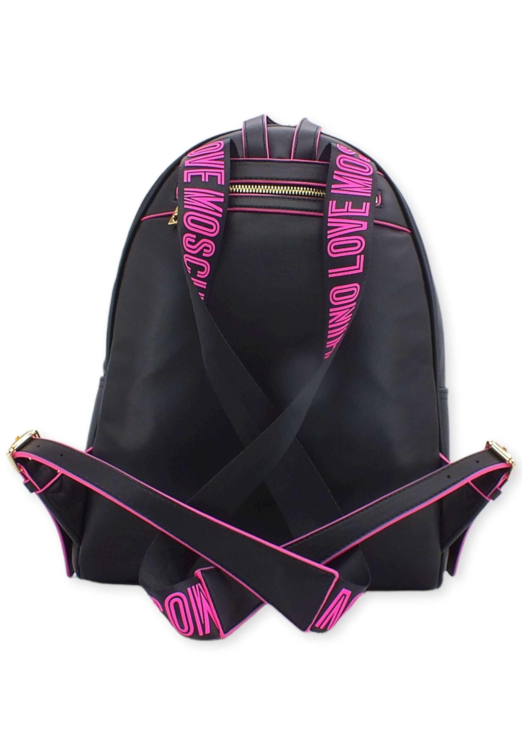 LOVE MOSCHINO Zaino Backpack Donna Nero Fuchsia JC4372PP0FKH100B - Sandrini Calzature e Abbigliamento