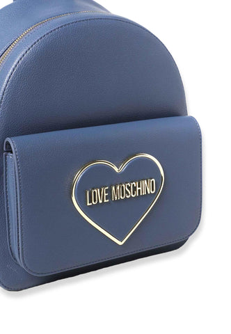 LOVE MOSCHINO Zaino Backpack Logo Cuore Donna Blu Denim JC4140PP1FLR0707 - Sandrini Calzature e Abbigliamento