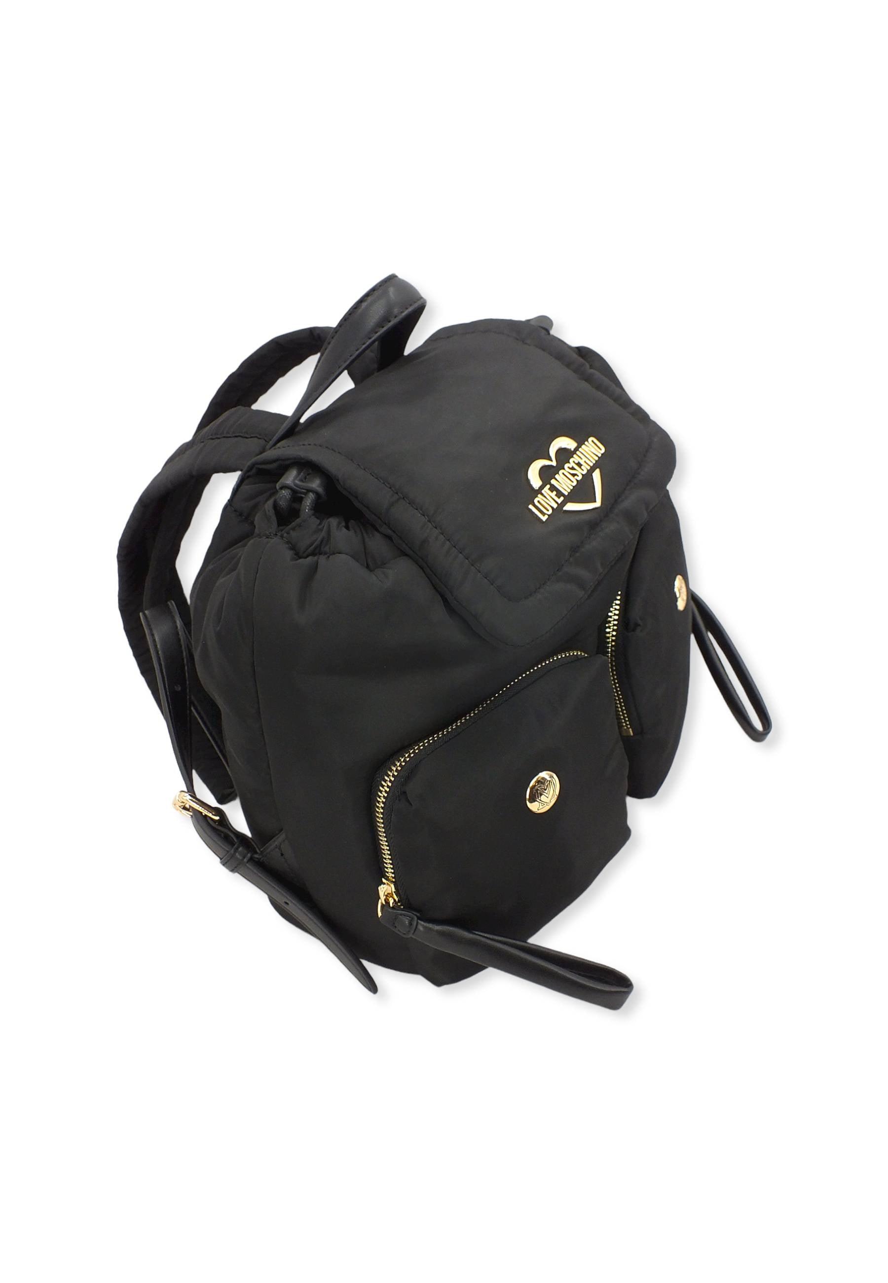 LOVE MOSCHINO Zaino Backpack Nylon Donna Nero JC4054PPFLE100A - Sandrini Calzature e Abbigliamento