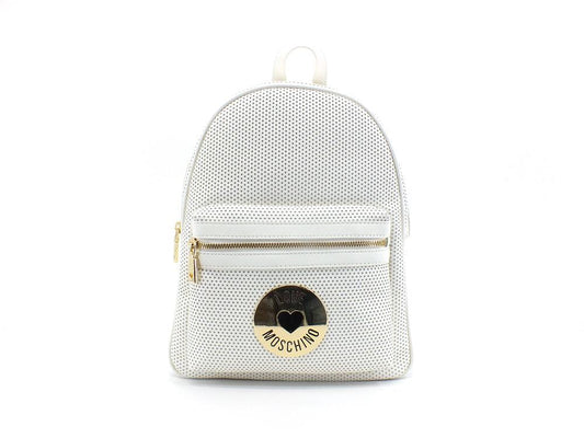 LOVE MOSCHINO Zaino Bacpack Traforato Bianco Avorio JC4395PP0EKL110A - Sandrini Calzature e Abbigliamento