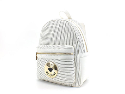 LOVE MOSCHINO Zaino Bacpack Traforato Bianco Avorio JC4395PP0EKL110A - Sandrini Calzature e Abbigliamento