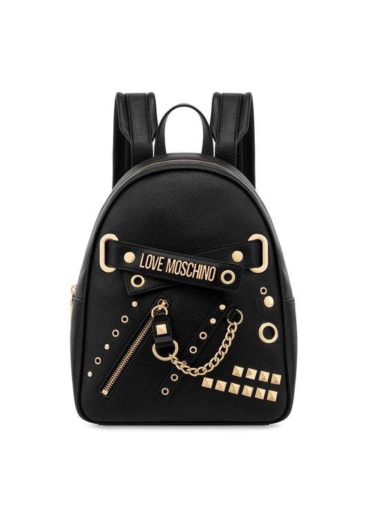 LOVE MOSCHINO Zaino Donna Borchie Oro Nero JC4036PP1HLO0000 - Sandrini Calzature e Abbigliamento