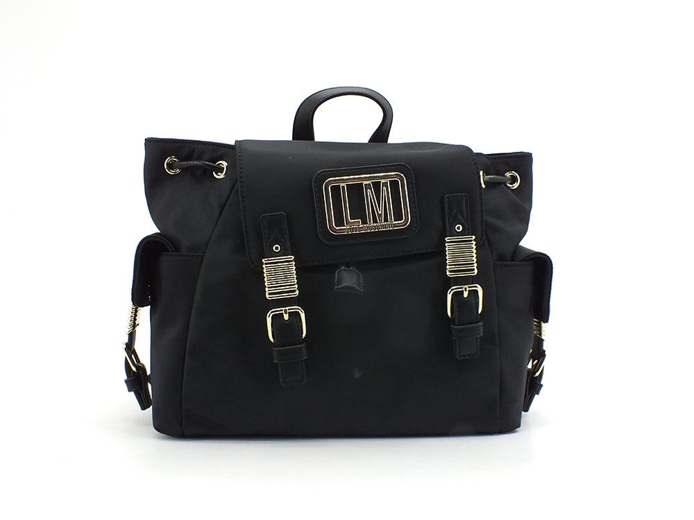LOVE MOSCHINO Zaino Fibbie Logo Nero JC4296PP0DKM0000 - Sandrini Calzature e Abbigliamento