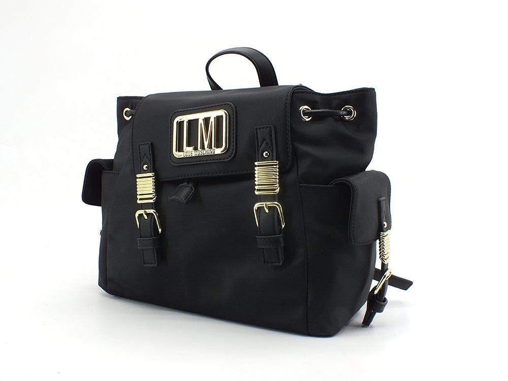LOVE MOSCHINO Zaino Fibbie Logo Nero JC4296PP0DKM0000 - Sandrini Calzature e Abbigliamento