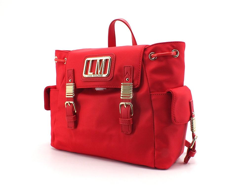 LOVE MOSCHINO Zaino Fibbie Logo Rosso JC4296PP0DKM0500 - Sandrini Calzature e Abbigliamento