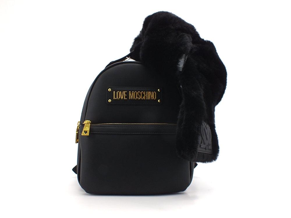 LOVE MOSCHINO Zaino Logo Pelo Nero JC4309PP0DKN0000 - Sandrini Calzature e Abbigliamento