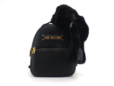 LOVE MOSCHINO Zaino Logo Pelo Nero JC4309PP0DKN0000 - Sandrini Calzature e Abbigliamento