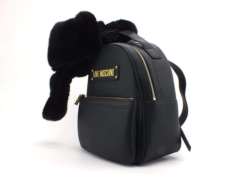 LOVE MOSCHINO Zaino Logo Pelo Nero JC4309PP0DKN0000 - Sandrini Calzature e Abbigliamento