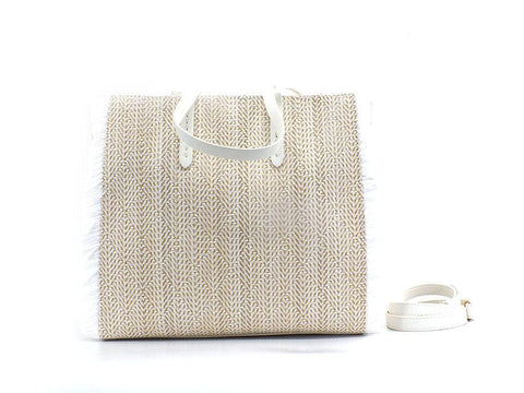 MANILA GRACE Borsa Feliss Media Bianco B218 - Sandrini Calzature e Abbigliamento