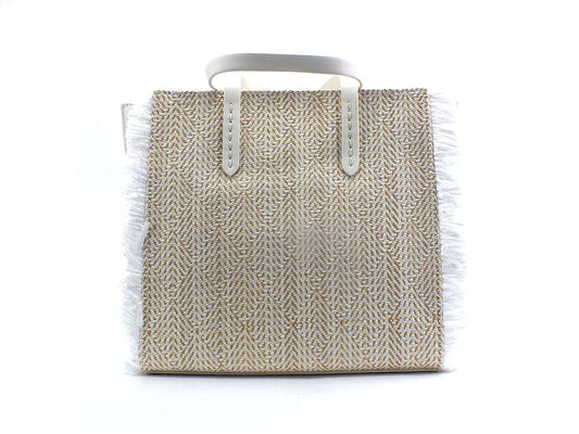 MANILA GRACE Borsa Feliss Small Bianco B219 - Sandrini Calzature e Abbigliamento