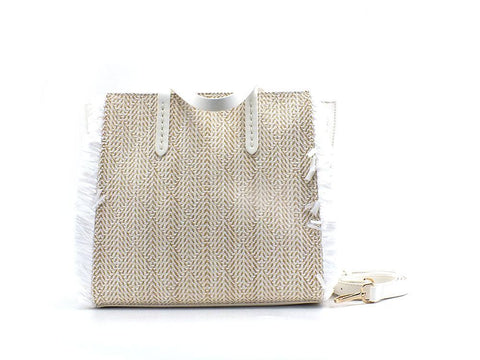 MANILA GRACE Borsa Feliss Small Bianco B219 - Sandrini Calzature e Abbigliamento
