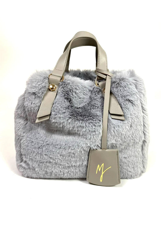 MANILA GRACE Borsa Handbag Pelo Grigio B268EU - Sandrini Calzature e Abbigliamento