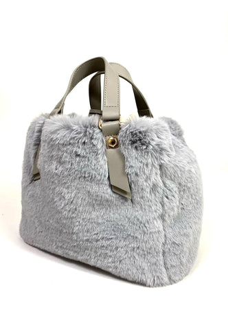 MANILA GRACE Borsa Handbag Pelo Grigio B268EU - Sandrini Calzature e Abbigliamento