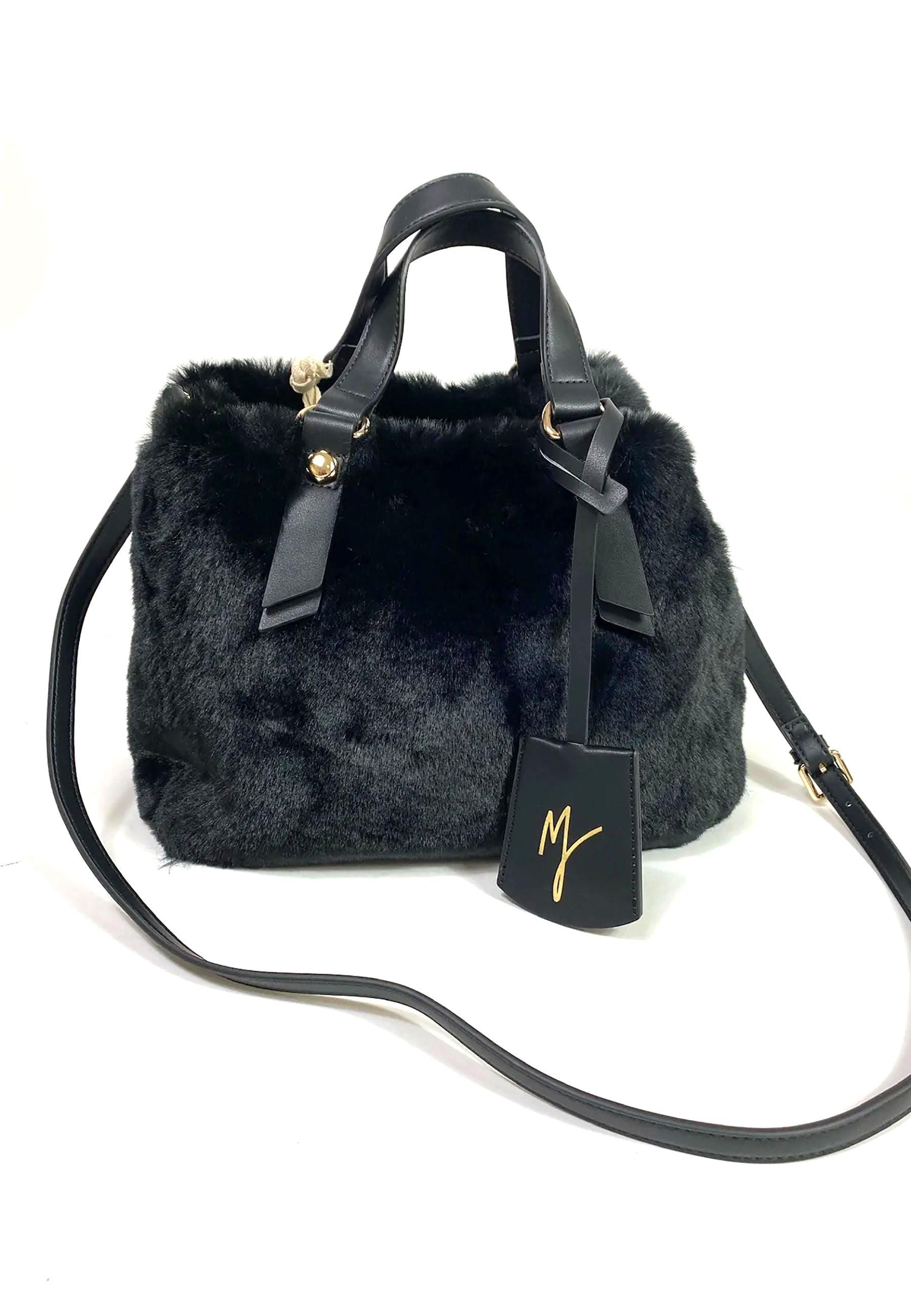 MANILA GRACE Borsa Handbag Pelo Nero B268EU - Sandrini Calzature e Abbigliamento