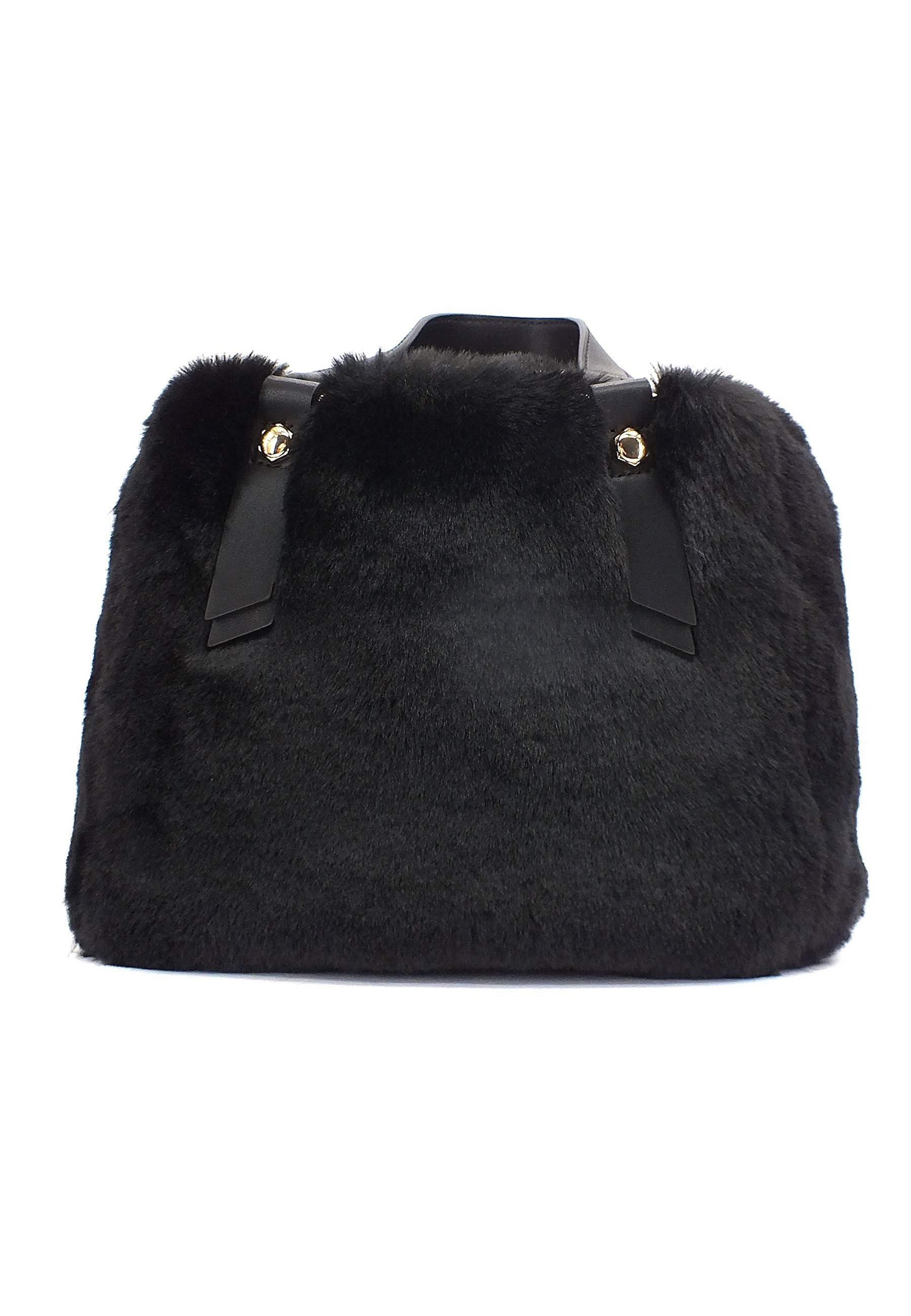 MANILA GRACE Borsa Handbag Pelo Nero B268EU - Sandrini Calzature e Abbigliamento