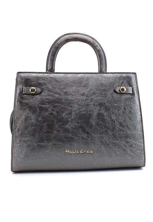 MANILA GRACE Borsa Shopping Argento B239EU - Sandrini Calzature e Abbigliamento