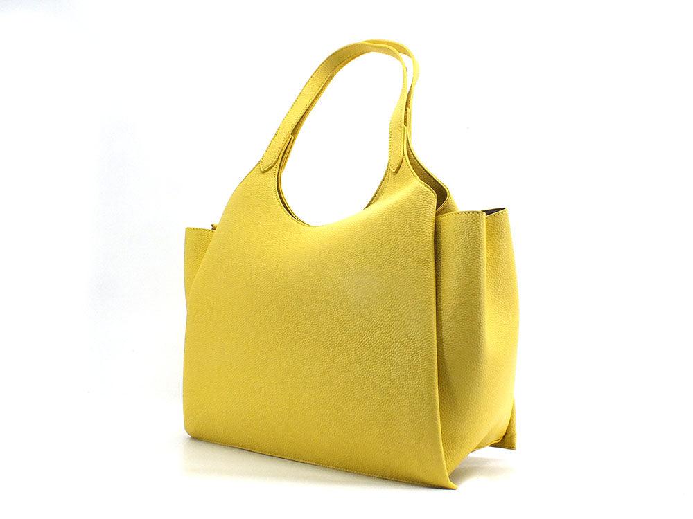 MANILA GRACE Borsa Tote Blossom Giallo B204 - Sandrini Calzature e Abbigliamento