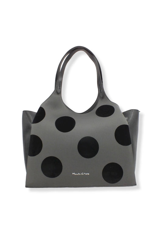 MANILA GRACE Borsa Tracolla Blossom Bicolor Grigio Nero B202EU - Sandrini Calzature e Abbigliamento