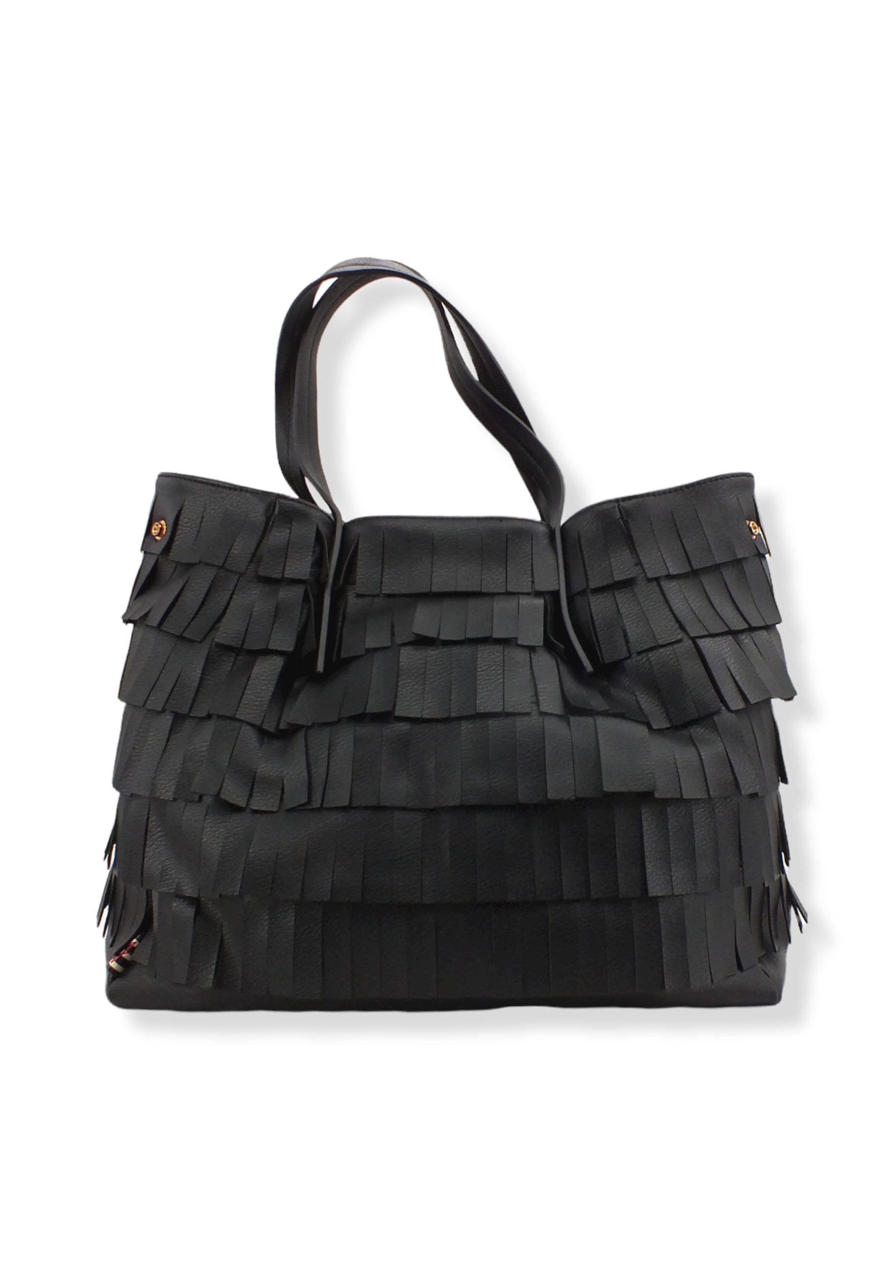 MANILA GRACE Jasmin Borsa Tracolla Medium Nera B229EU - Sandrini Calzature e Abbigliamento