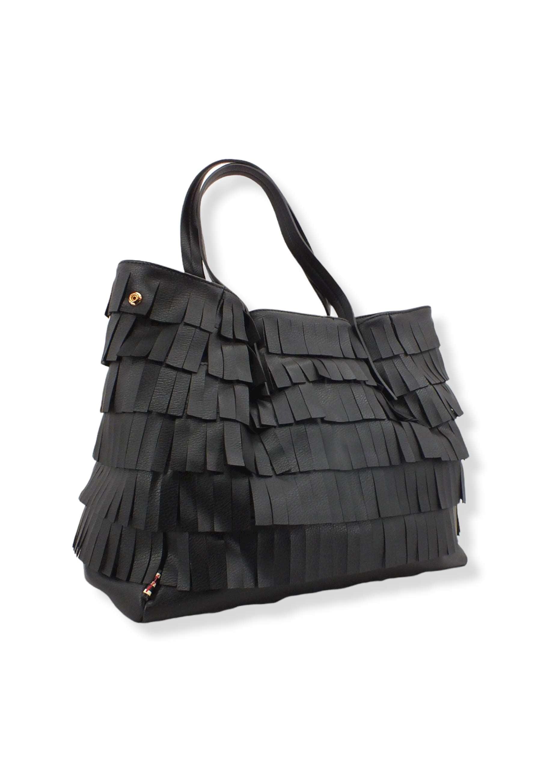 MANILA GRACE Jasmin Borsa Tracolla Medium Nera B229EU - Sandrini Calzature e Abbigliamento