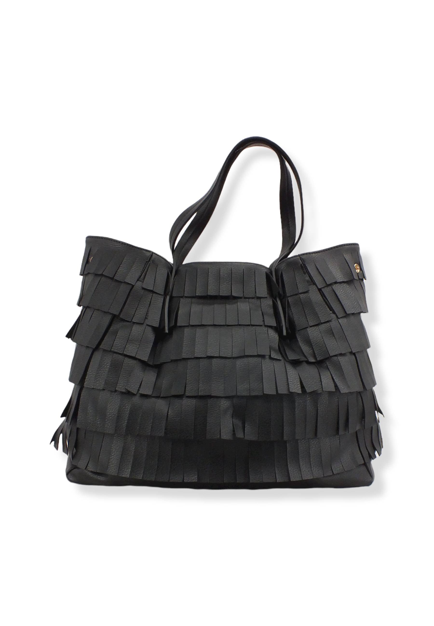 MANILA GRACE Jasmin Borsa Tracolla Medium Nera B229EU - Sandrini Calzature e Abbigliamento
