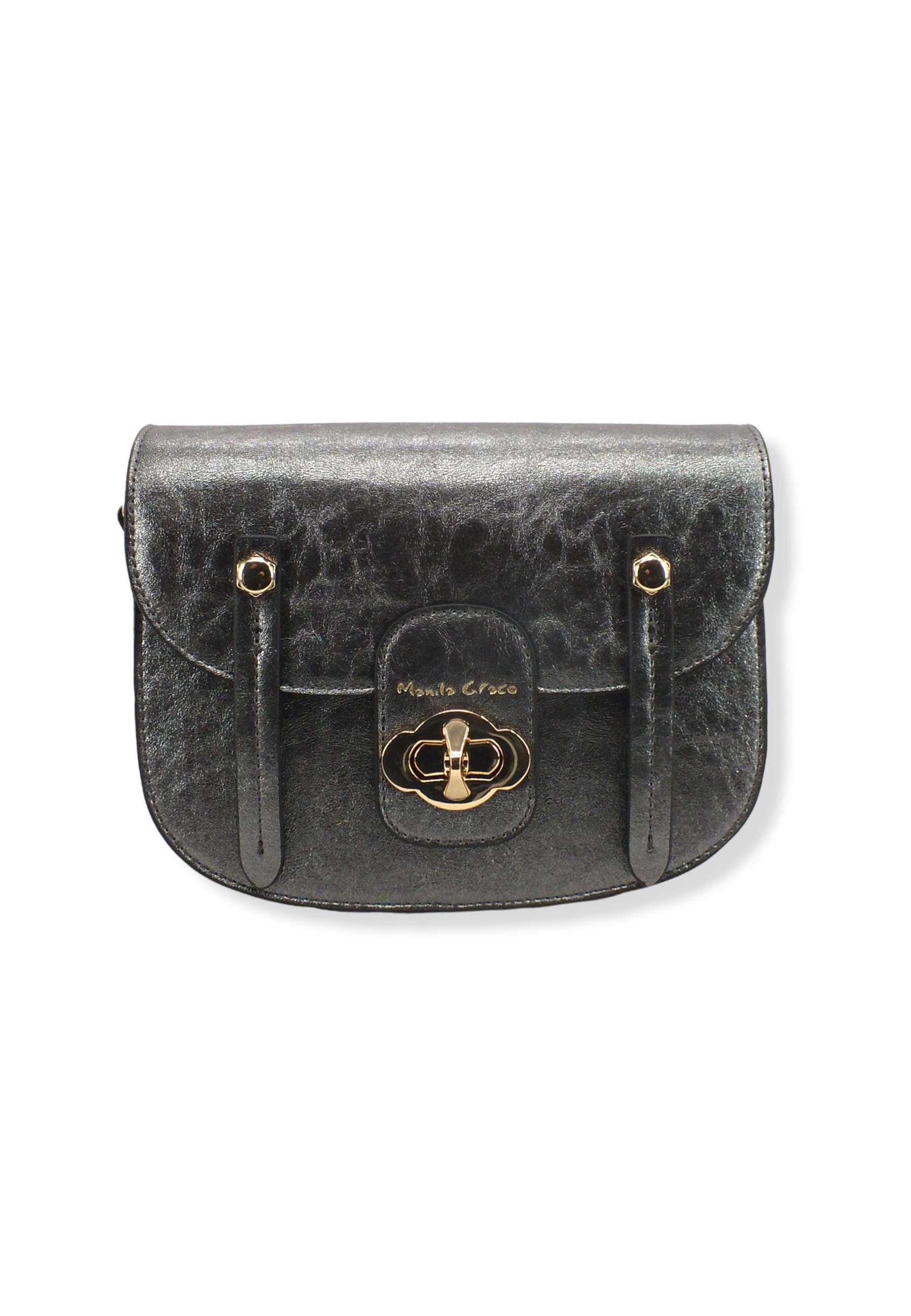 MANILA GRACE Poppy Borsa Tracolla Shulder Argento B237EU - Sandrini Calzature e Abbigliamento