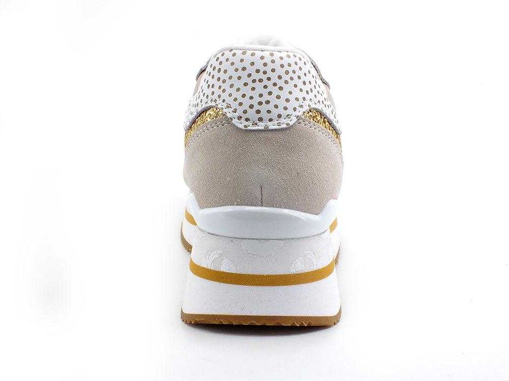 MANILA GRACE Sneaker Platform Glitter Rosa Chiaro Bianco S638 - Sandrini Calzature e Abbigliamento