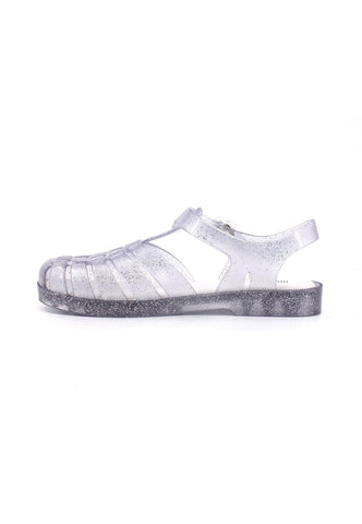 MELISSA Possession Shiny Sandalo Gomma Donna Clear Glitter Grigio 33520 - Sandrini Calzature e Abbigliamento