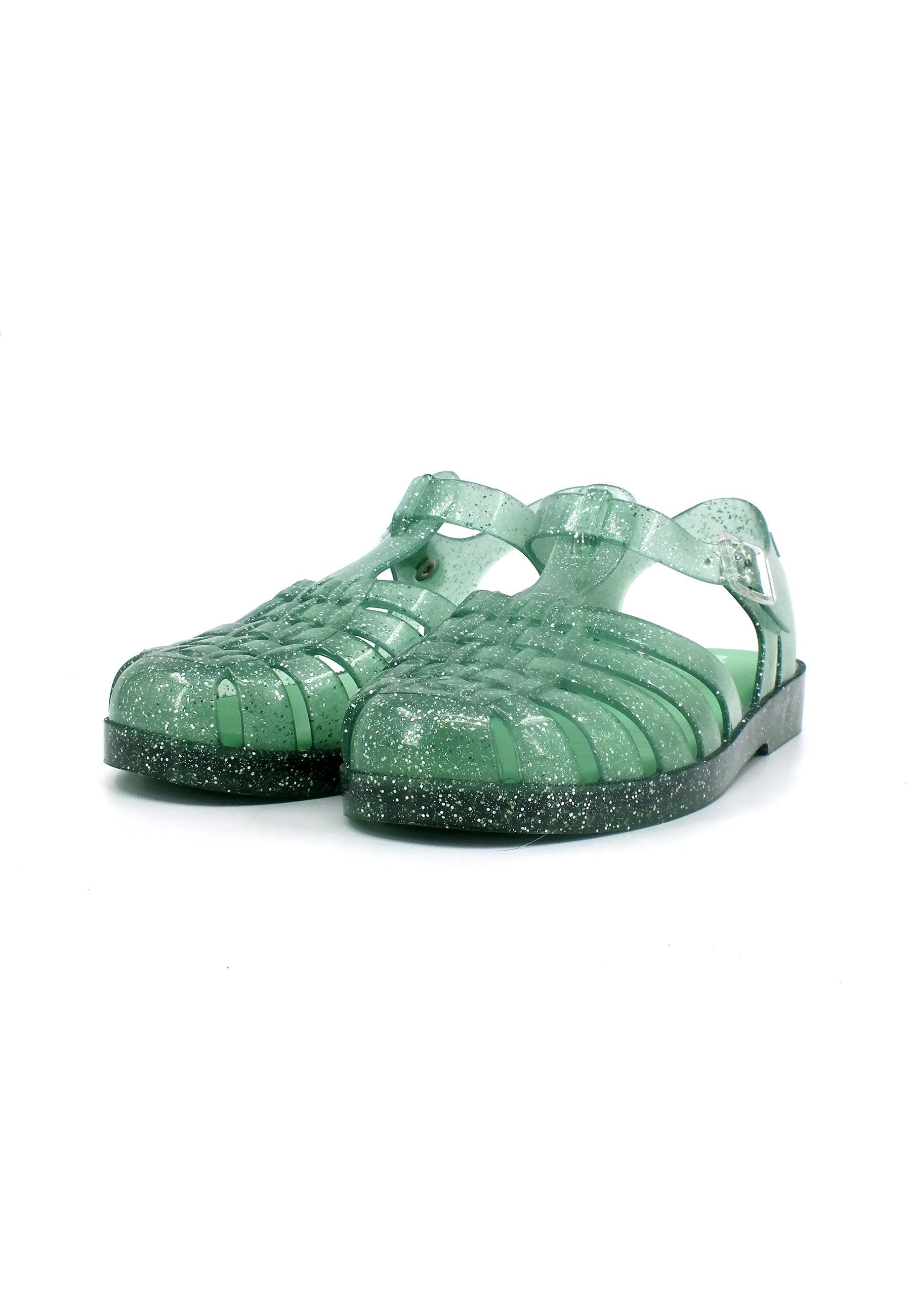 MELISSA Possession Shiny Sandalo Gomma Donna Green Glitter 33520 - Sandrini Calzature e Abbigliamento