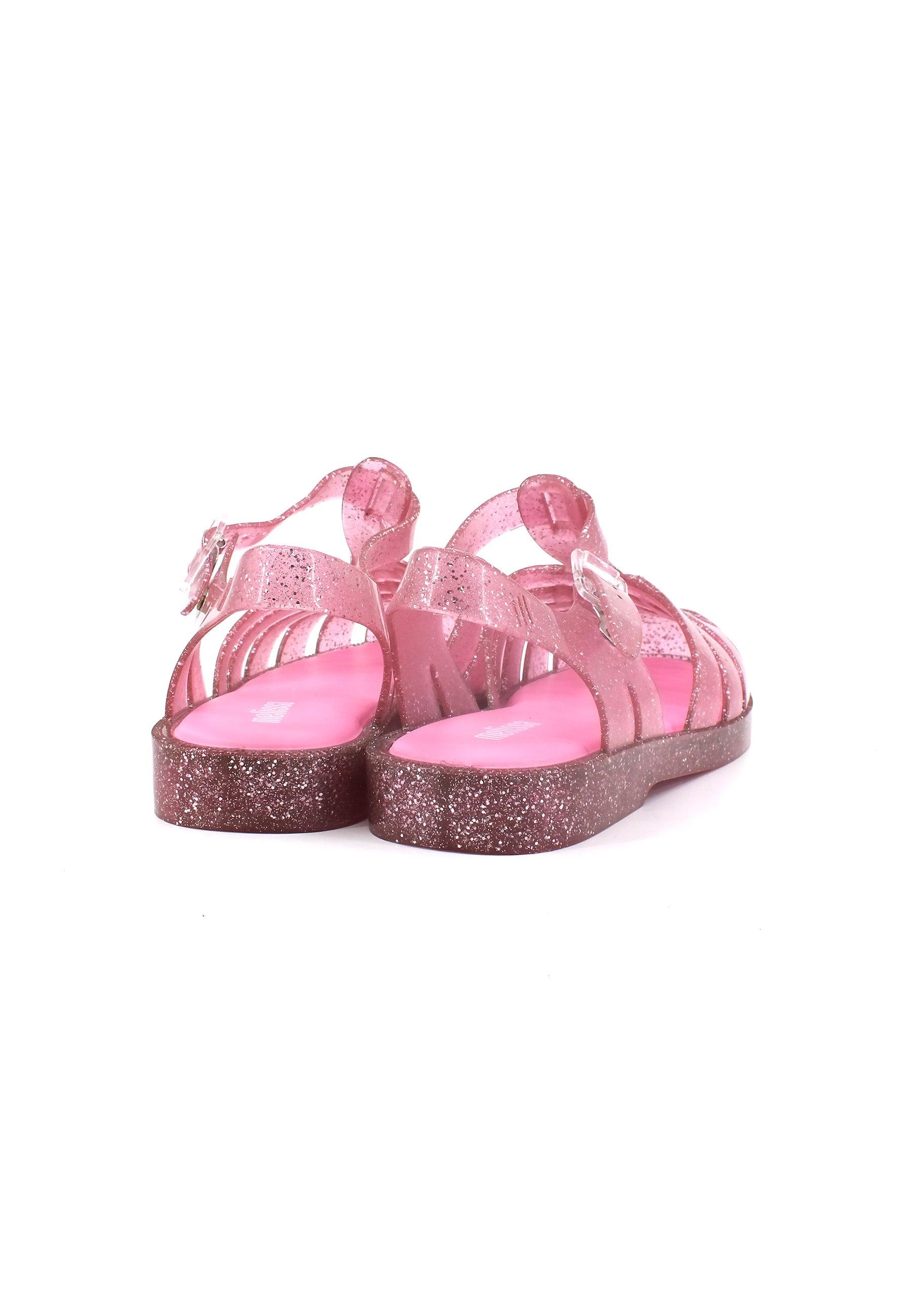 MELISSA Possession Shiny Sandalo Gomma Donna Pink Glitter 33520 - Sandrini Calzature e Abbigliamento