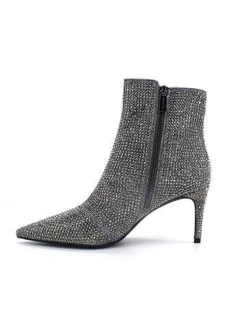 MICHAEL KORS Alina Flex Bootie Stivaletto Tacco Brillantini Donna Anthracite 40F2HNME5D - Sandrini Calzature e Abbigliamento