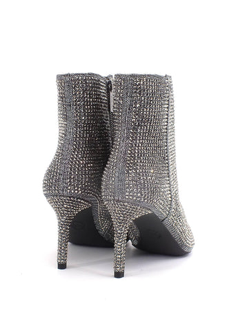 MICHAEL KORS Alina Flex Bootie Stivaletto Tacco Brillantini Donna Anthracite 40F2HNME5D - Sandrini Calzature e Abbigliamento