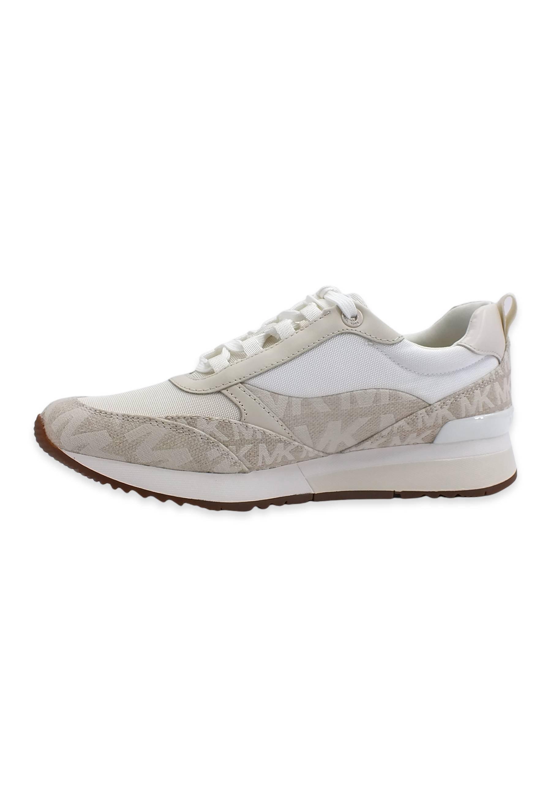 MICHAEL KORS Allie Stride Trainer Sneaker Donna Bianco Natural 43T2ALFS1Y - Sandrini Calzature e Abbigliamento