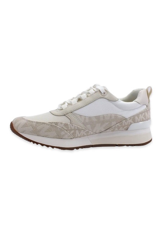 MICHAEL KORS Allie Stride Trainer Sneaker Donna Bianco Natural 43T2ALFS1Y - Sandrini Calzature e Abbigliamento