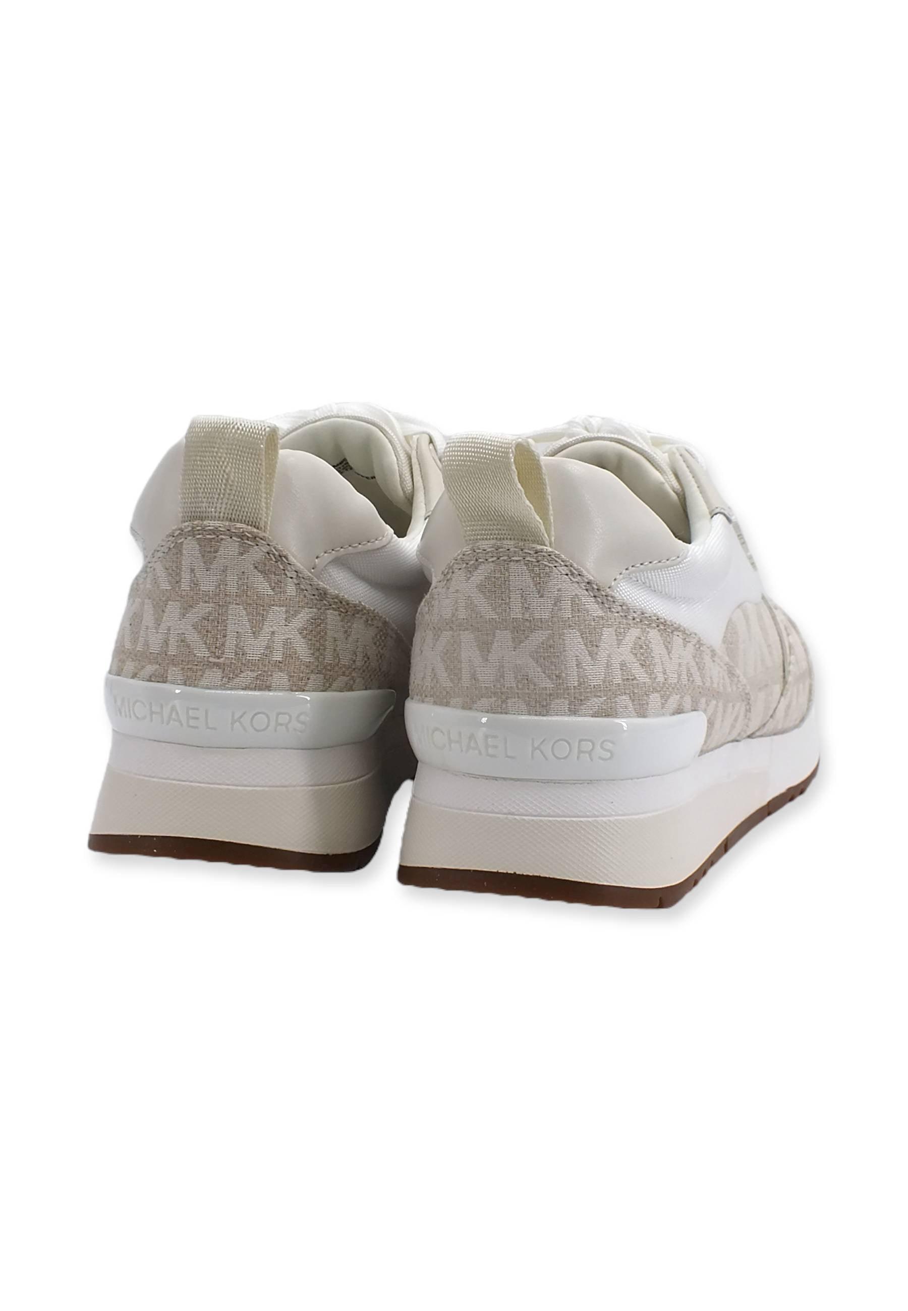MICHAEL KORS Allie Stride Trainer Sneaker Donna Bianco Natural 43T2ALFS1Y - Sandrini Calzature e Abbigliamento