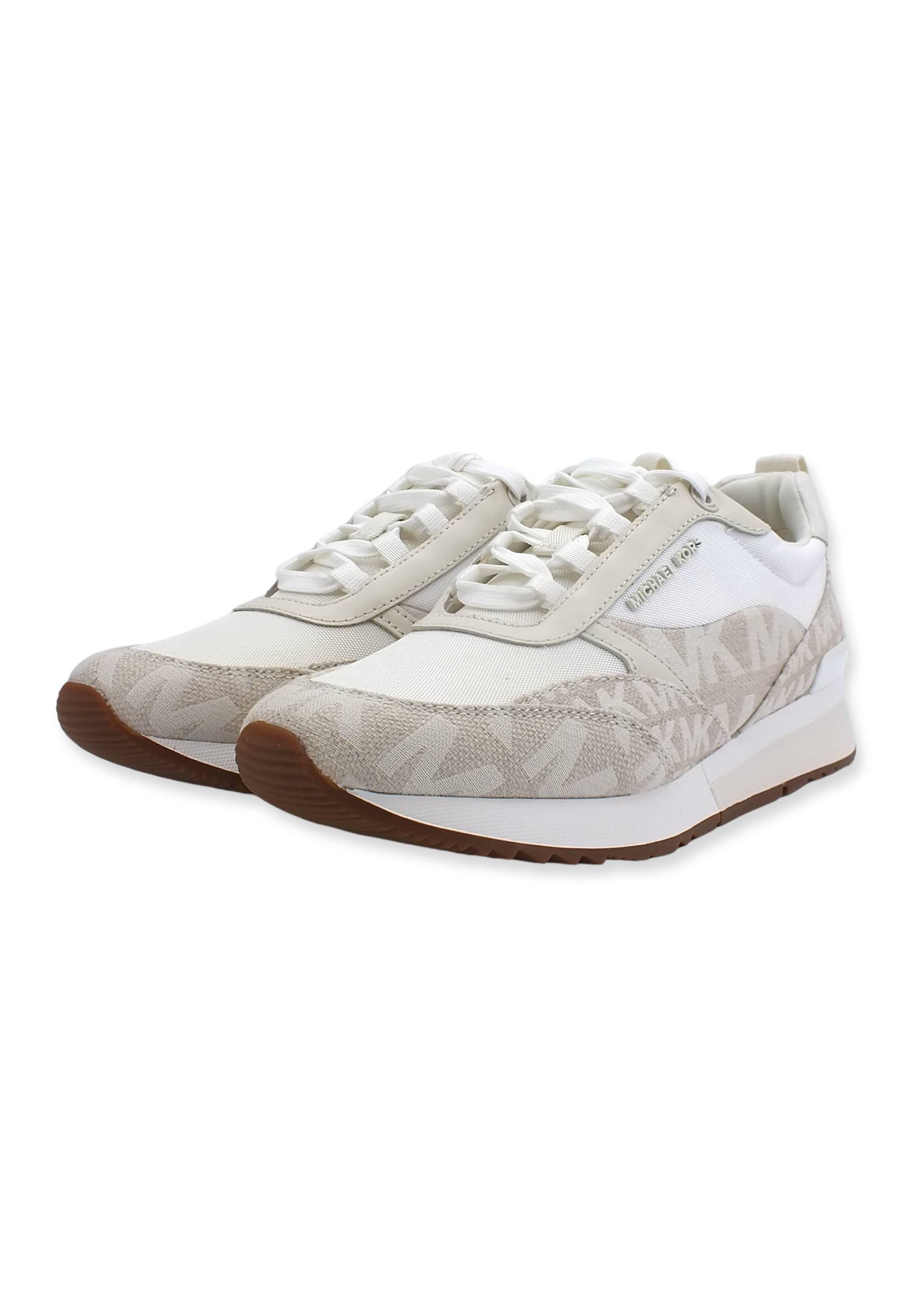 MICHAEL KORS Allie Stride Trainer Sneaker Donna Bianco Natural 43T2ALFS1Y - Sandrini Calzature e Abbigliamento