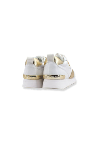 MICHAEL KORS Allie Stride Trainer Sneaker Donna Bianco Optic PlGold 43T2ALFS1D - Sandrini Calzature e Abbigliamento