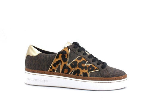 MICHAEL KORS Chapman Lace Up Sneaker Logo Brown 43F1CHFS1B - Sandrini Calzature e Abbigliamento