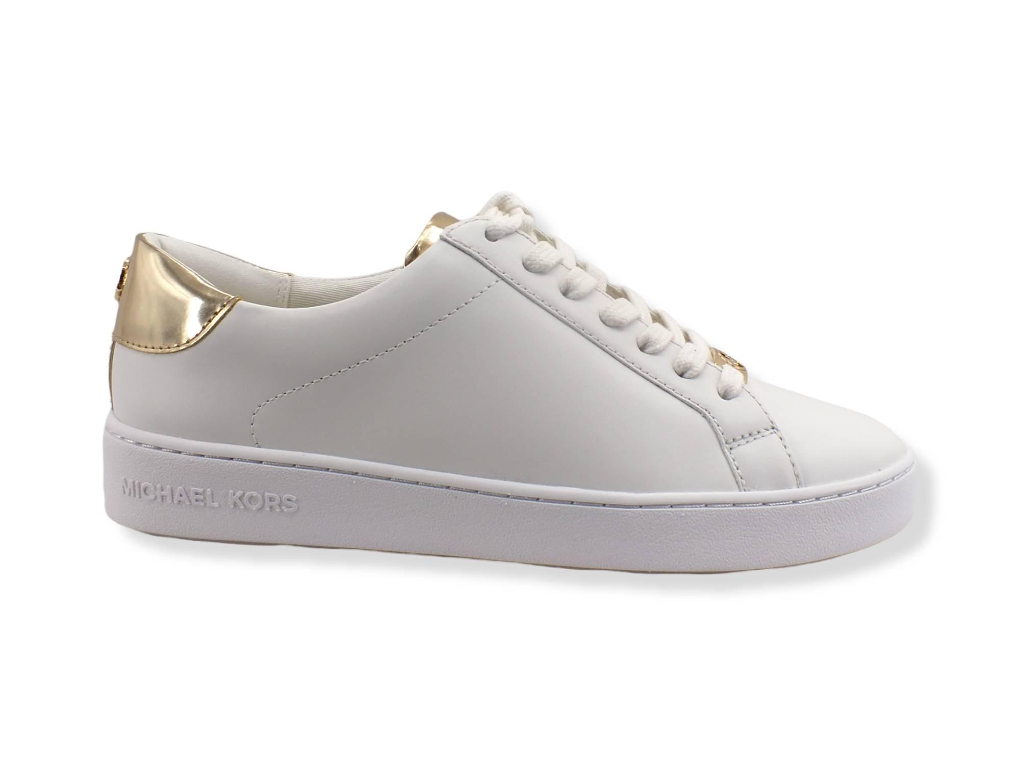 MICHAEL KORS Irving Lace Up Sneaker Donna Optic White Gold 43S5IRFS2L - Sandrini Calzature e Abbigliamento